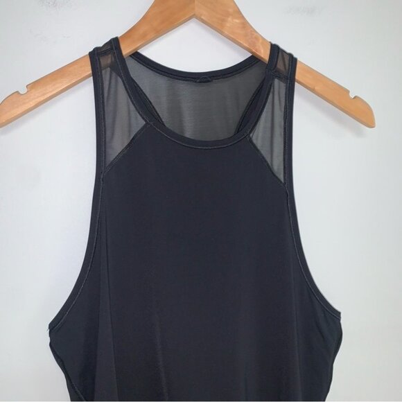 Victoria's Secret Sport  Tank Top High Neck Mesh Black Sleeveless‎ Size Medium - Picture 4 of 6